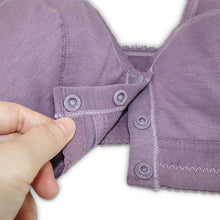 Load image into Gallery viewer, Button Front Lace Trim Soft Cotton Tank Bra