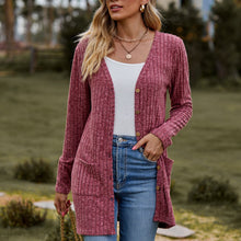 Load image into Gallery viewer, Sweaters for Women Cardigan Dressy Solid Open Front Long Knited Cardigan Sweater Fashion Loose Fit Coat Tops