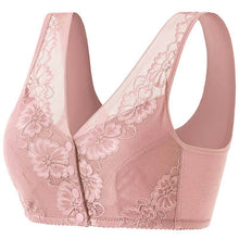 Load image into Gallery viewer, Ladies Cotton Lace Front Button Bra