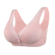 Load image into Gallery viewer, Zip Front Lace Push Up No Wire Bra