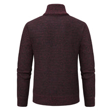 Load image into Gallery viewer, Men's CardiganFashion Patchwork knitted Zipper Stand Collar Thick Jackets