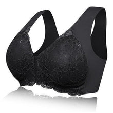 Load image into Gallery viewer, Women's Plus Size Lace Wide Straps Wireless Bra Front Closure Push Up Bras
