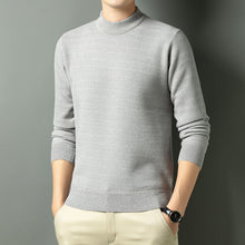 Load image into Gallery viewer, Men Autumn Winter New Solid Color Mock Neck Fleece Sweater