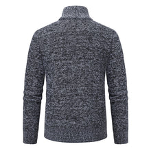 Load image into Gallery viewer, Men's CardiganFashion Patchwork knitted Zipper Stand Collar Thick Jackets