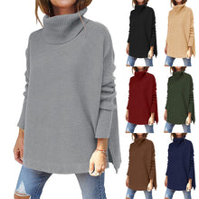 Load image into Gallery viewer, Soft Cotton Stand Collar Large Size Long Sleeve Tops Ladies Jumper Loose Tunic Casual T-Shirts