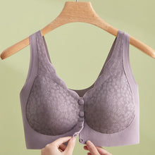 Load image into Gallery viewer, Front Button Push up Large Size Lace Beautiful Back No Wire Bra