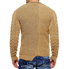 Load image into Gallery viewer, Mens Slim Fit Crew Neck Thick Sweaters Color Block Big and Tall Knit Pullovers
