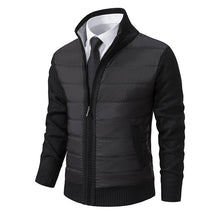 Load image into Gallery viewer, Men's CardiganFashion Patchwork knitted Zipper Stand Collar Thick Jackets