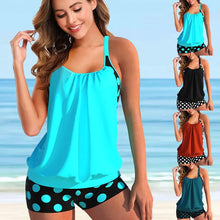 Load image into Gallery viewer, EnvĆo gratisš„BaƱador dos piezas talla grande estampado lunares - EspaƱa