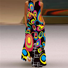 Load image into Gallery viewer, Vestido retro estampado en cuello V