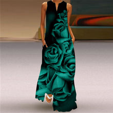 Load image into Gallery viewer, Vestido retro estampado en cuello V