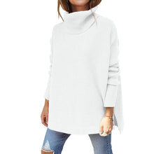 Load image into Gallery viewer, Soft Cotton Stand Collar Large Size Long Sleeve Tops Ladies Jumper Loose Tunic Casual T-Shirts