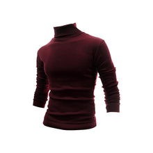 Load image into Gallery viewer, Men's Cotton Blend Turtle Neck Knitted Slim Sweater