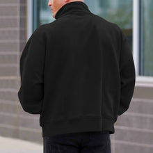 Load image into Gallery viewer, Men's Solid Color Casual Fleece Warm Zipper Stand Sweatshirt