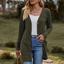 Load image into Gallery viewer, Sweaters for Women Cardigan Dressy Solid Open Front Long Knited Cardigan Sweater Fashion Loose Fit Coat Tops