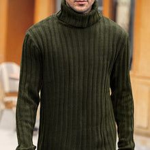 Load image into Gallery viewer, Mens Sweaters Turtleneck Cable Knitted Pullover