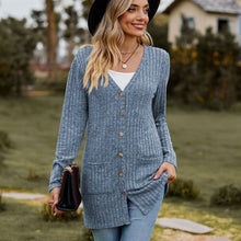 Load image into Gallery viewer, Sweaters for Women Cardigan Dressy Solid Open Front Long Knited Cardigan Sweater Fashion Loose Fit Coat Tops