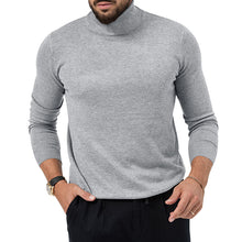 Load image into Gallery viewer, Men's Cotton Blend Turtle Neck Knitted Slim Sweater