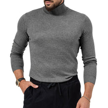 Load image into Gallery viewer, Men's Cotton Blend Turtle Neck Knitted Slim Sweater