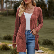 Load image into Gallery viewer, Sweaters for Women Cardigan Dressy Solid Open Front Long Knited Cardigan Sweater Fashion Loose Fit Coat Tops