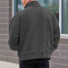 Load image into Gallery viewer, Men's Solid Color Casual Fleece Warm Zipper Stand Sweatshirt