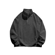 Load image into Gallery viewer, Men's Solid Color Casual Fleece Warm Zipper Stand Sweatshirt