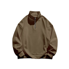 Load image into Gallery viewer, Men's Solid Color Casual Fleece Warm Zipper Stand Sweatshirt