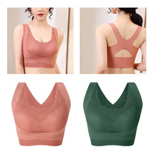 Load image into Gallery viewer, Women's plus size push up front buckle sports bra