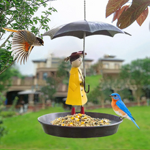 Load image into Gallery viewer, Hanging Umbrella Girl Bird Feeder Garden Decor
