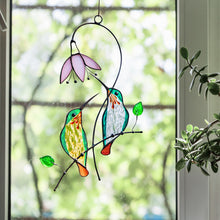 Load image into Gallery viewer, Hummingbird Stained Glass Window Hangings