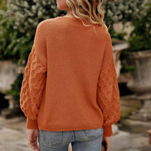 Load image into Gallery viewer, Women's Pullover Crew Neck Sweater Casual Long Sleeve Loose Chunky Knit Jumper Blouse Tops