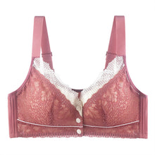 Load image into Gallery viewer, Women's Lace Front Button Adjustable Straps Bra