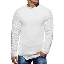 Load image into Gallery viewer, Mens Slim Fit Crew Neck Thick Sweaters Color Block Big and Tall Knit Pullovers