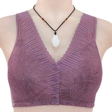 Load image into Gallery viewer, Ladies Soft Cotton Lace Front Button Bra