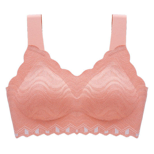 Women's one-piece extended strap latex bra
