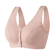 Load image into Gallery viewer, Ladies Soft Cotton Front Button Wireless Bra