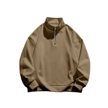 Load image into Gallery viewer, Men's Stand collar Sweatshirt Pullover Tops Fleece Half Zip Plain Sports