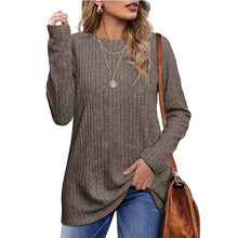 Load image into Gallery viewer, Womens Tunic Tops Long Sleeve Shirts Crew Neck Twist Front lightweight Sweaters