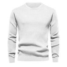 Load image into Gallery viewer, Mens Autumn And Winter Casual Loose Knitted Checkered Round Neck Hatless Versatile Long Sleeve Sweater