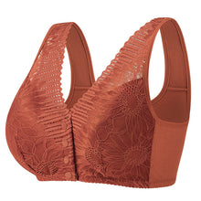 Load image into Gallery viewer, Ladies Soft Cotton Lace Front Button Bra