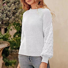 Load image into Gallery viewer, Women's Pullover Crew Neck Sweater Casual Long Sleeve Loose Chunky Knit Jumper Blouse Tops