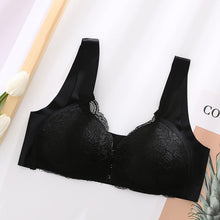 Load image into Gallery viewer, Women's Plus Size Lace Wide Straps Wireless Bra Front Closure Push Up Bras