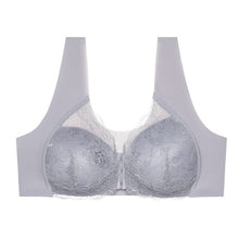 Load image into Gallery viewer, Women's Plus Size Lace Wide Straps Wireless Bra Front Closure Push Up Bras