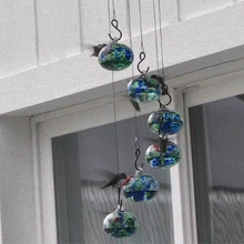 Load image into Gallery viewer, Sherem Wind Chime Hummingbird Feeder