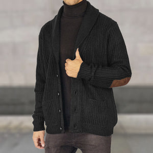 Men Long Sleeve Loose Cardigan Turn-down Collar Coat