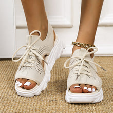 Load image into Gallery viewer, Summer new thick-soled flying woven soft-soled casual sandals
