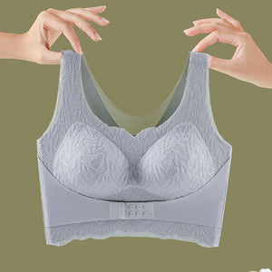 Women's Front Button Adjustable Seamless Sports Bra