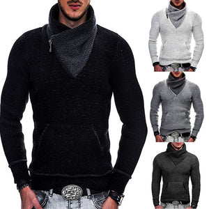 Men Winter Casual Vintage Style Sweater Wool Turtleneck Cotton Pullovers Sweaters