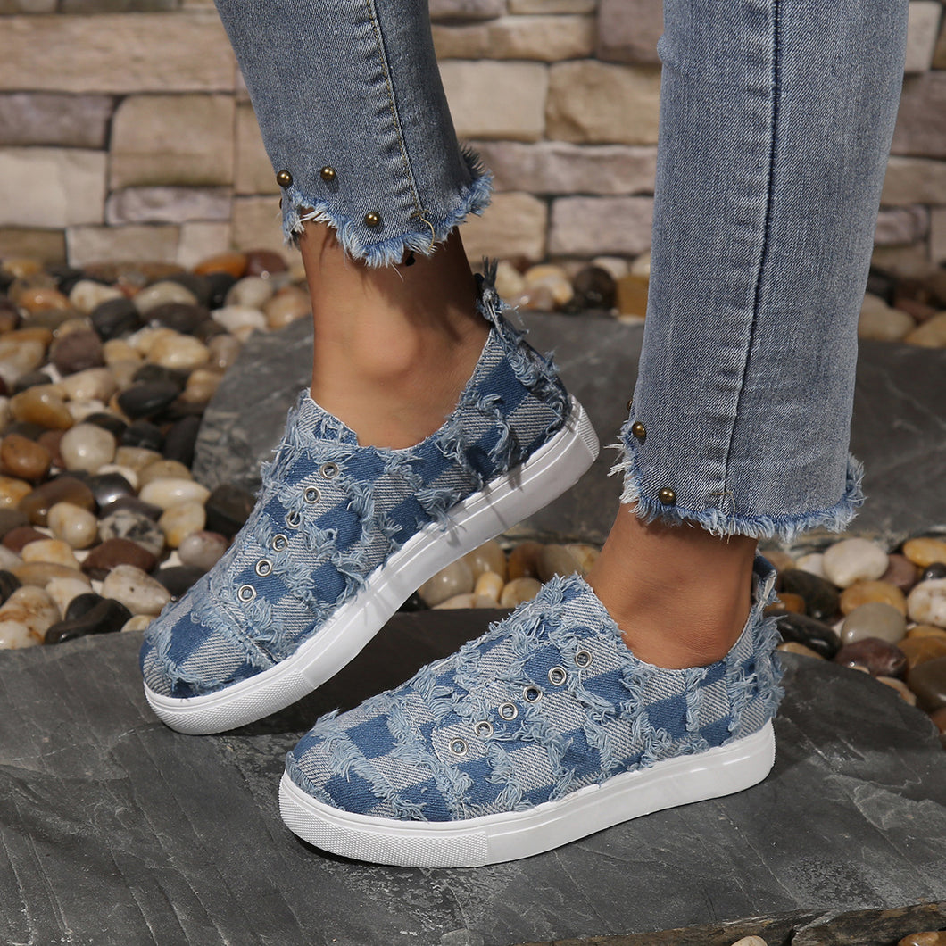 Women's Low Top Breathable Denim Shoes