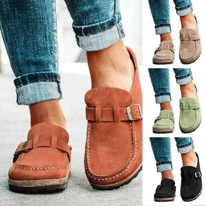 Women's Round Toe Low Heel Casual Shoes